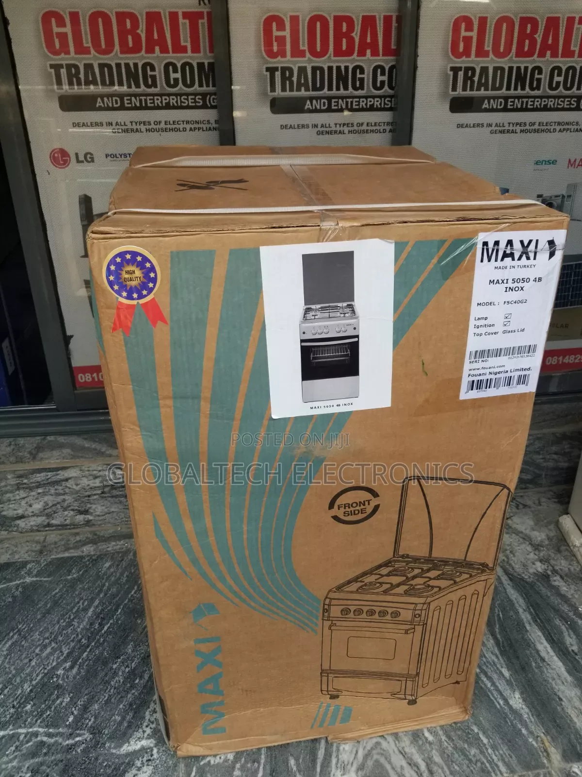 Maxi Gas Cooker 50x50 CM (4) Burners IGL Inox