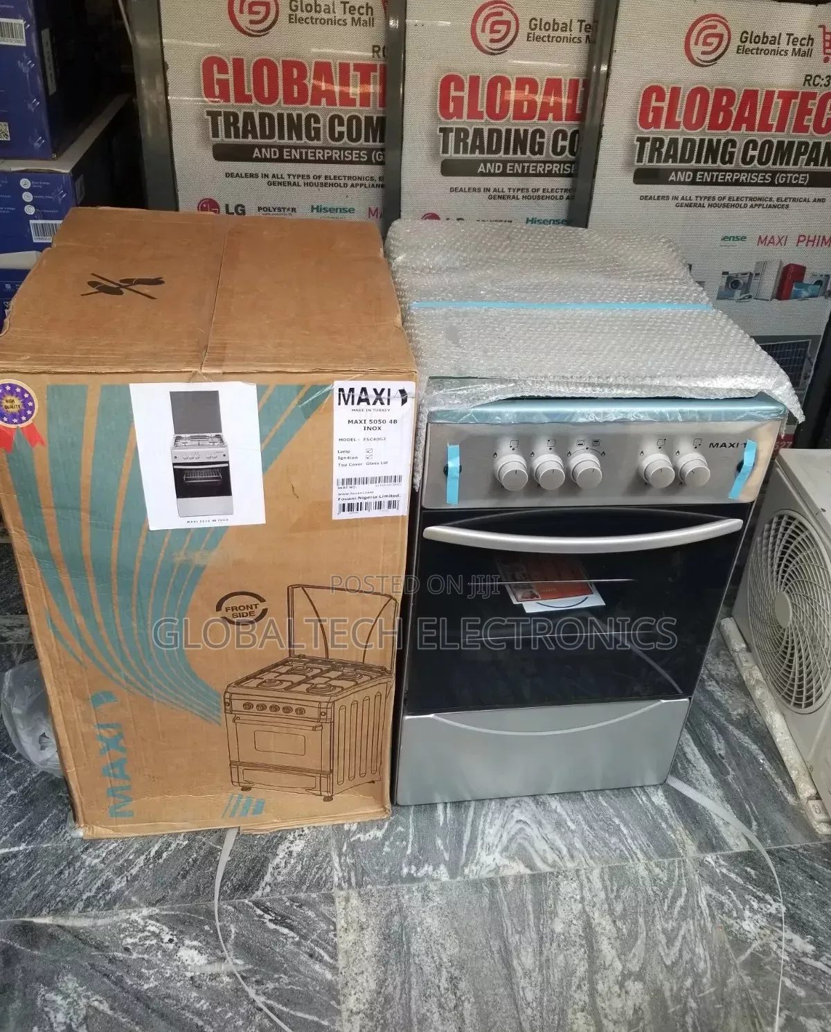 Maxi Gas Cooker 50x50 CM (4) Burners IGL Inox