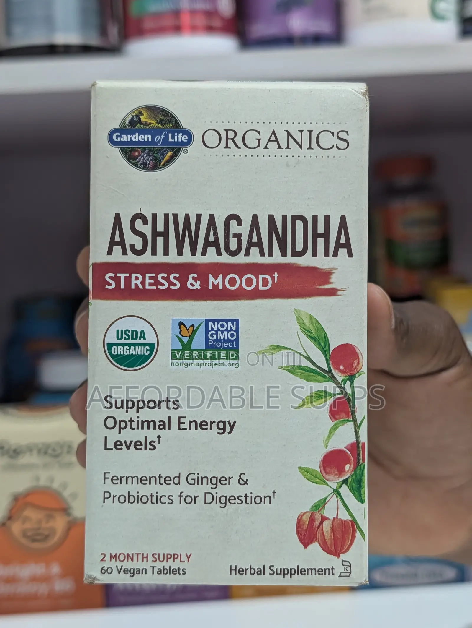 Garden of Life Organic Ashwagandha 600mg – 60 Vegan Tablets
