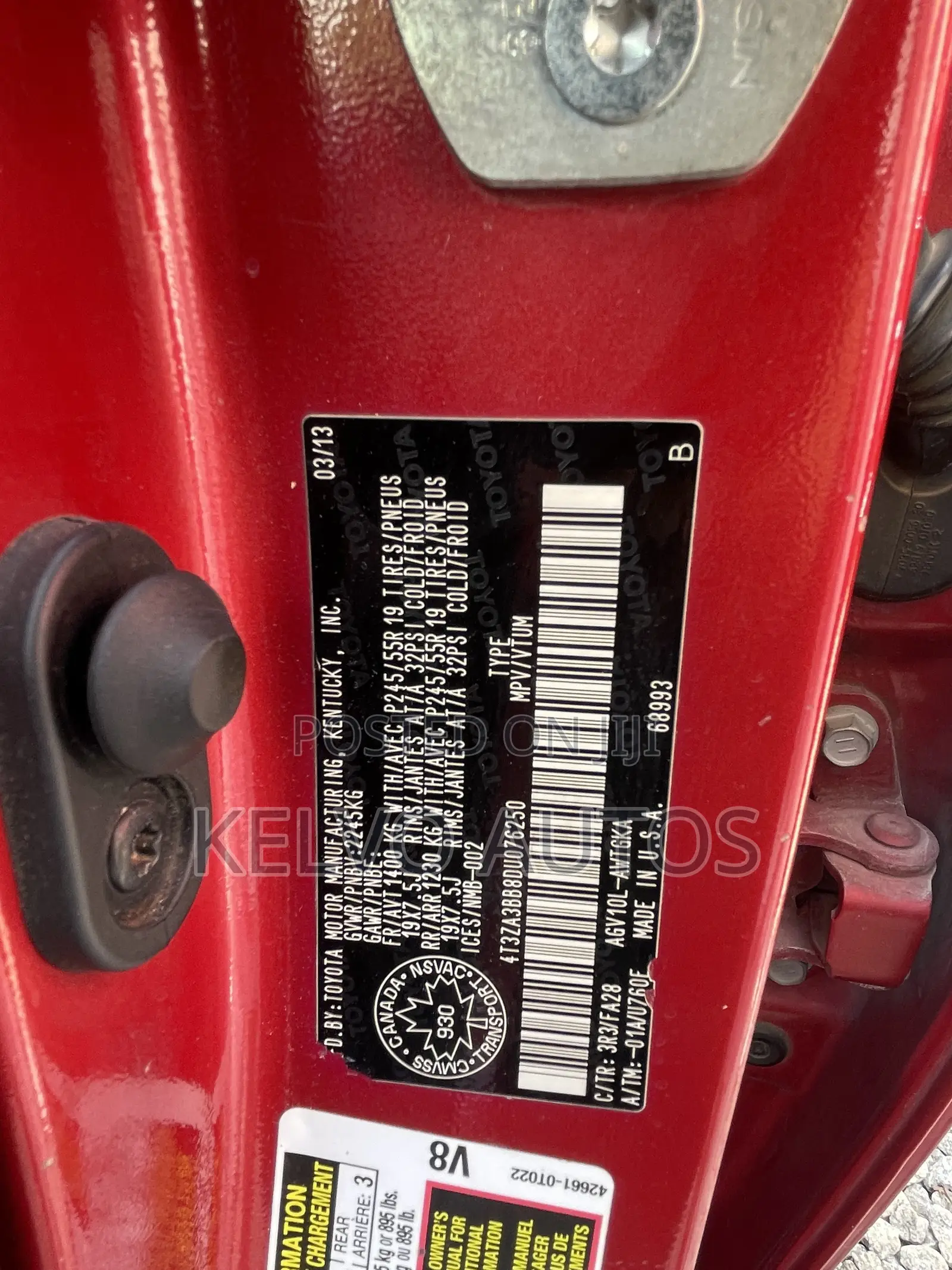 Toyota Venza 2013 Red