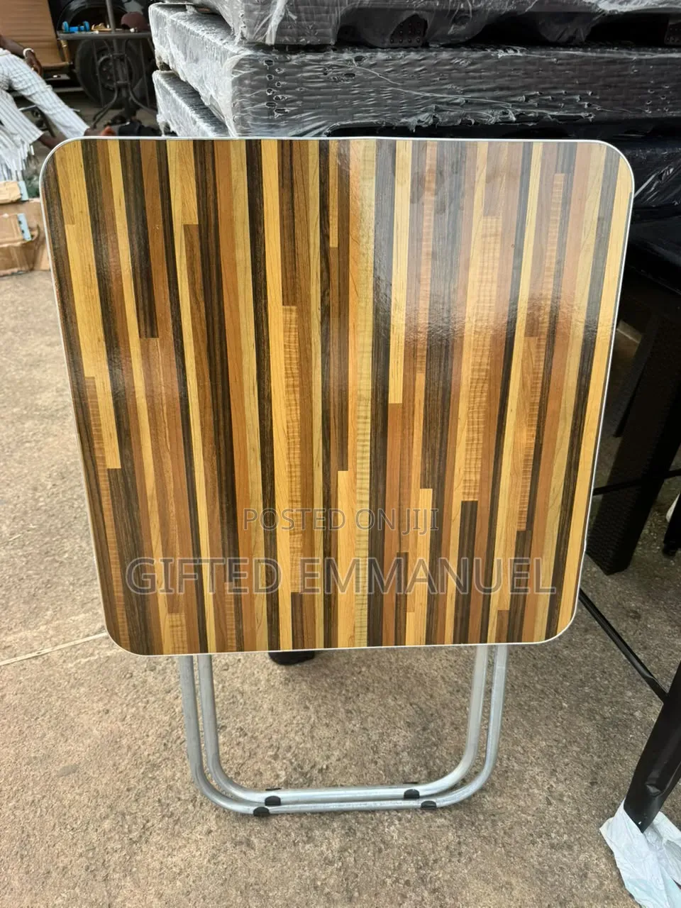 Foldable Study Table and 2 Chair Set – Wood Finish