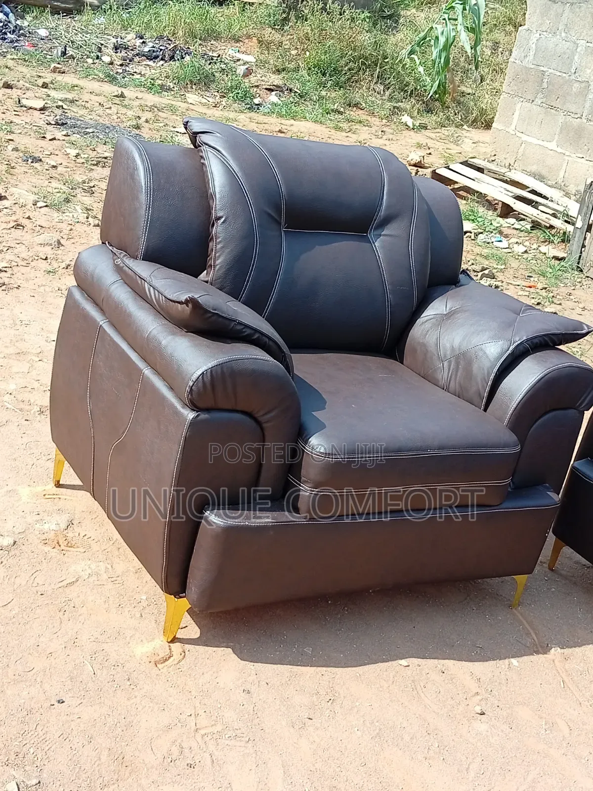 Brand New 4 Seaters Full Padded Leather Sofa Set (2,1,1) Seaters