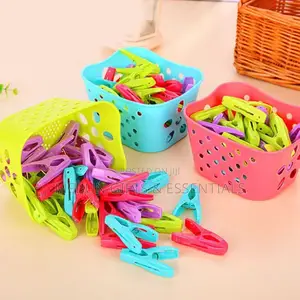 30pcs Heavy Duty Strong Laundry Pegs With Storage Basket