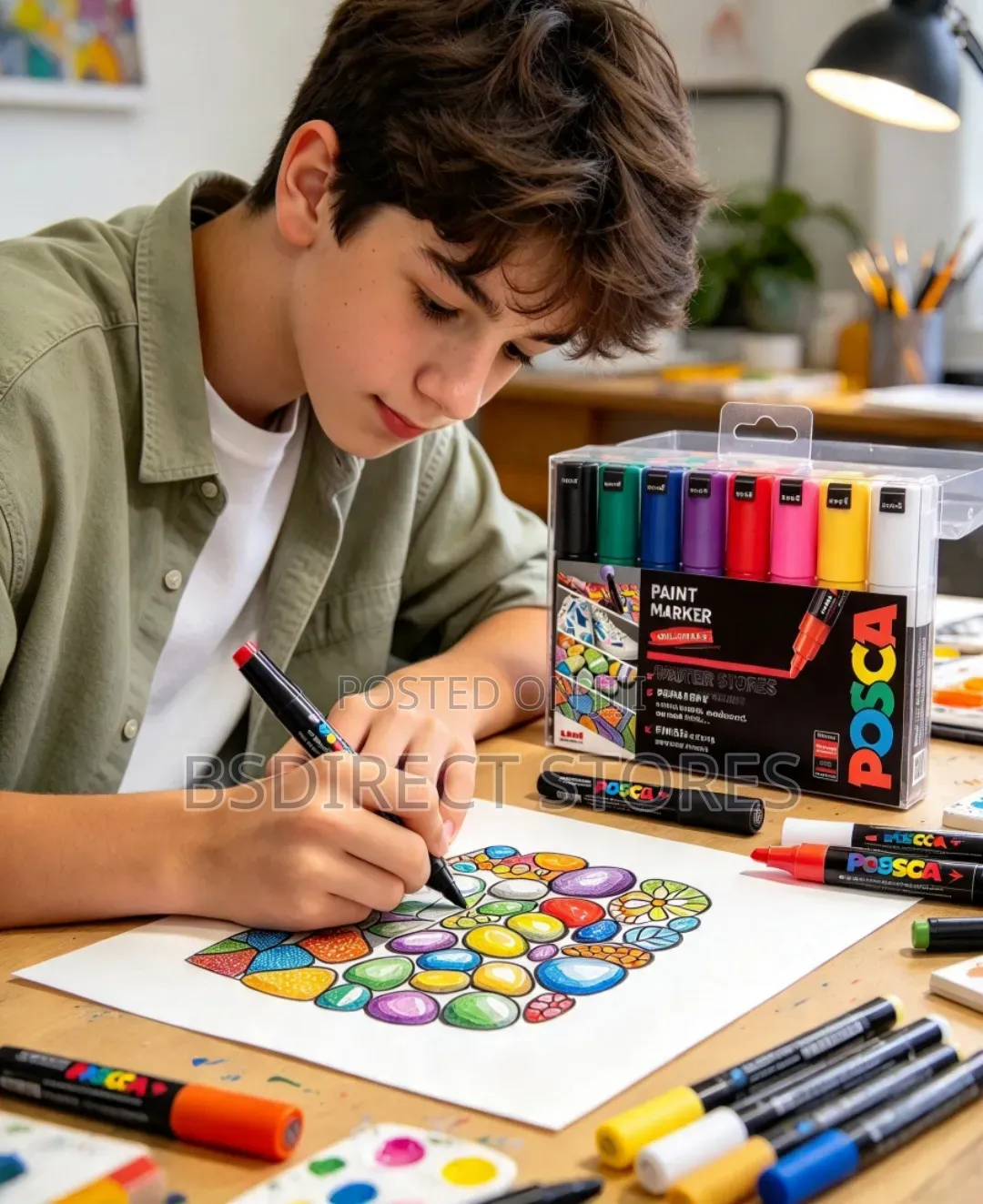 Posca PC-7M Marker Pens Starter Pack of 8