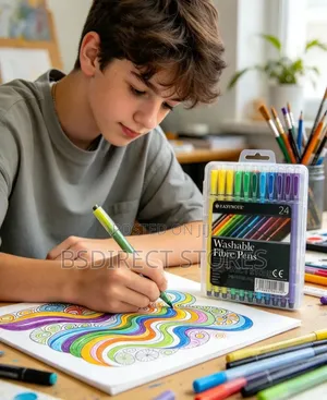 Easynote Washable Fibre Pens Felt Tips Markers Colouring Set