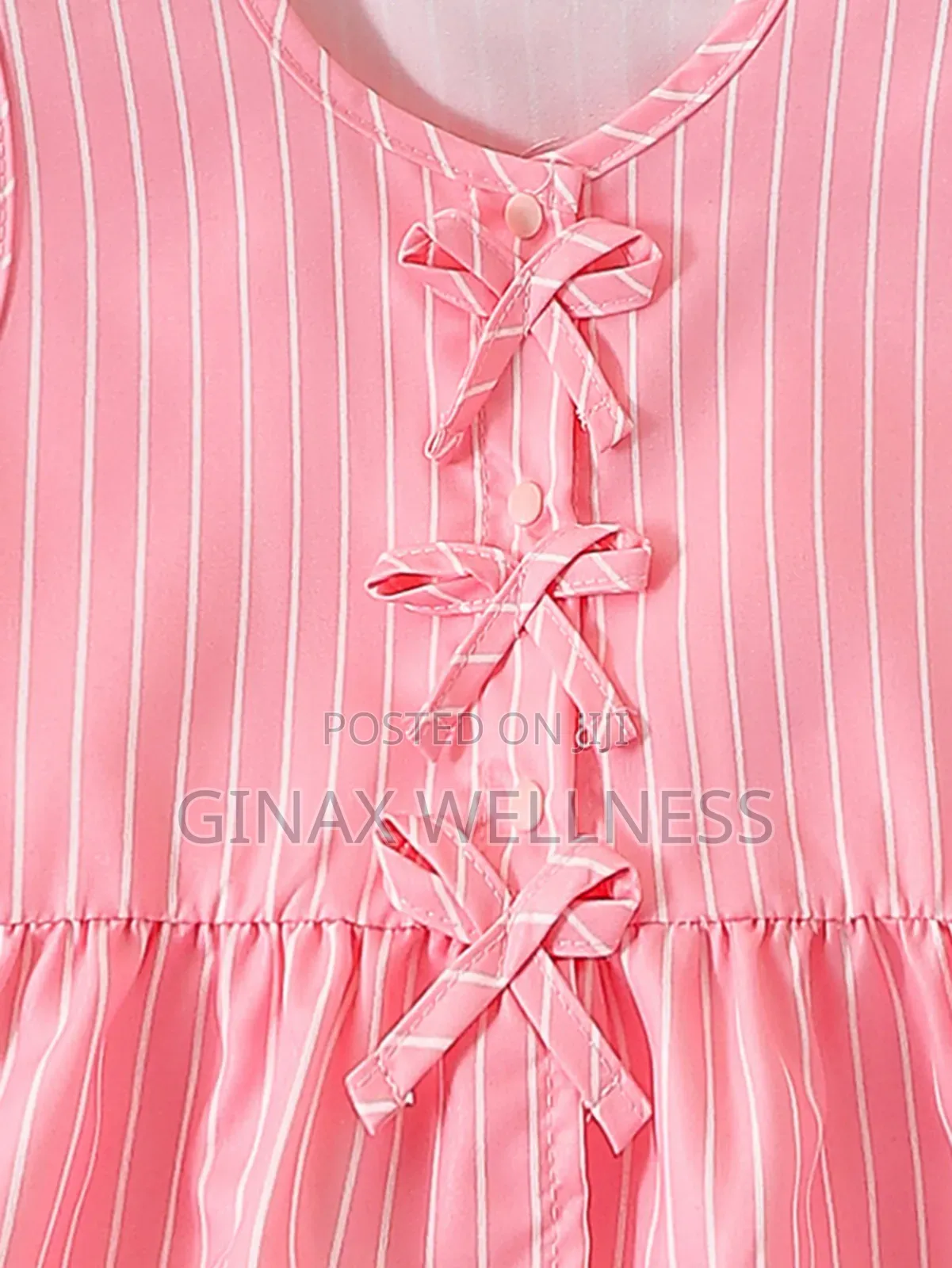 Baby Girls 2-Piece Striped Sleeveless Peplum Top and Shorts Set