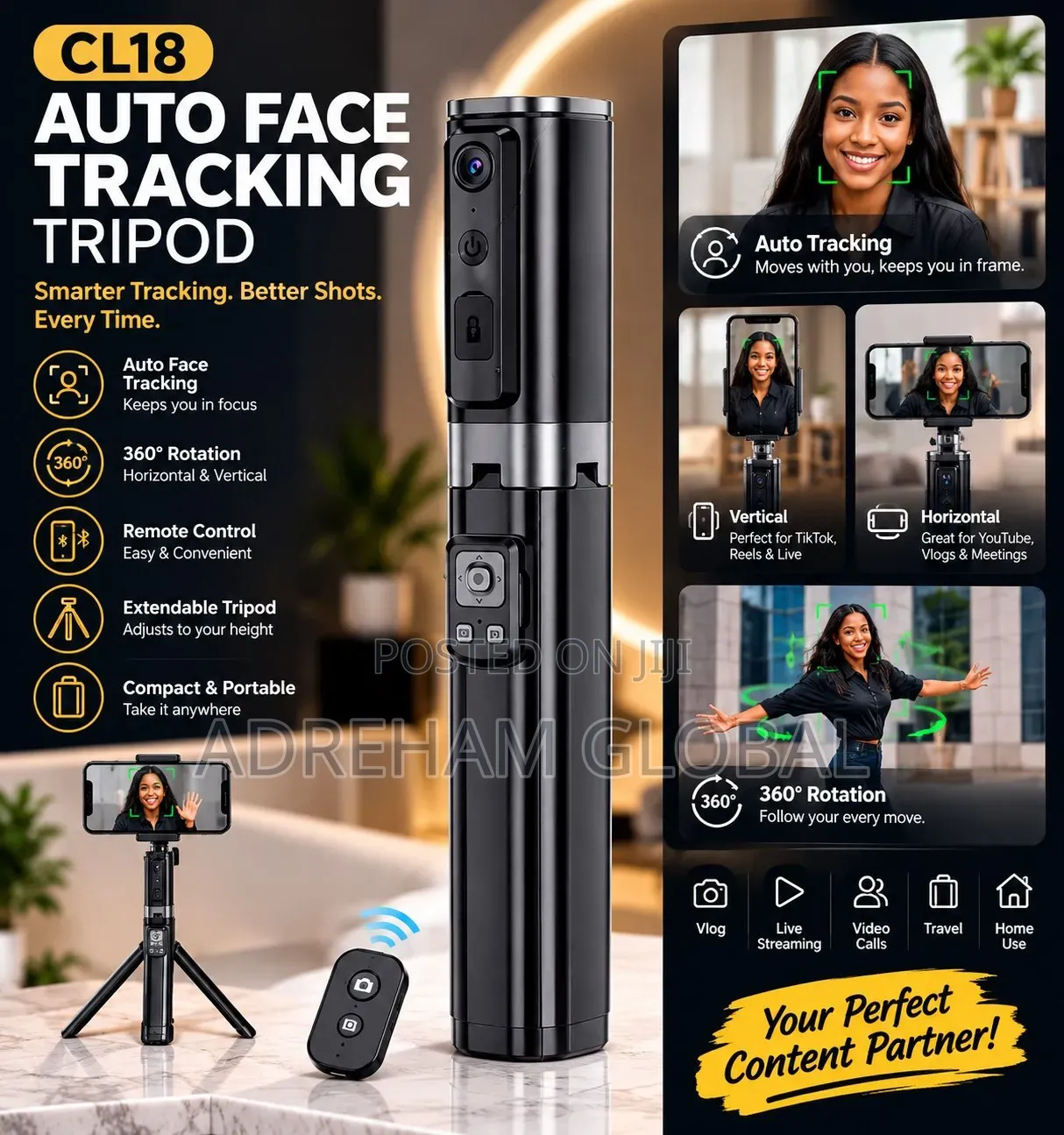 CL18 Auto Face Tracking Tripod