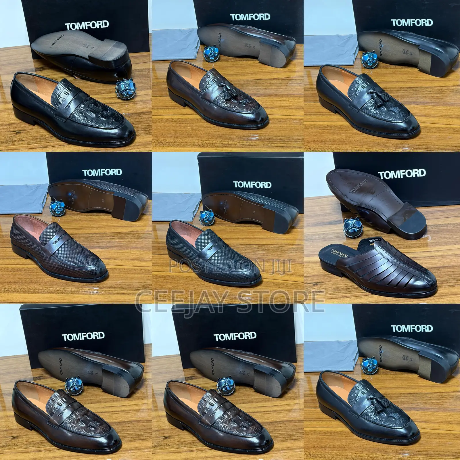Tom Ford Men's Croc-Embossed Leather Tassel Loafers