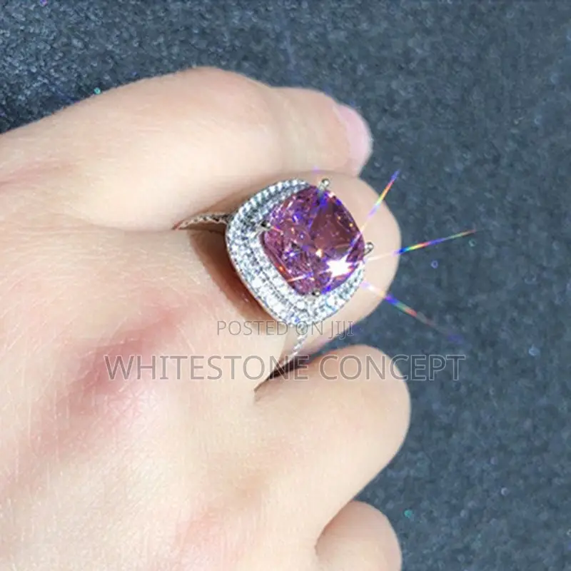 Size 8 Huitan Pink Cubic Zriconia Wedding/Engagement Ring