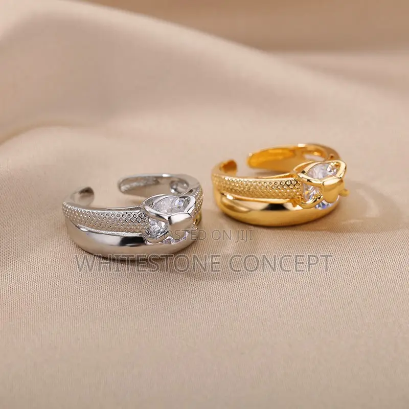 Adjustable Heart Rings