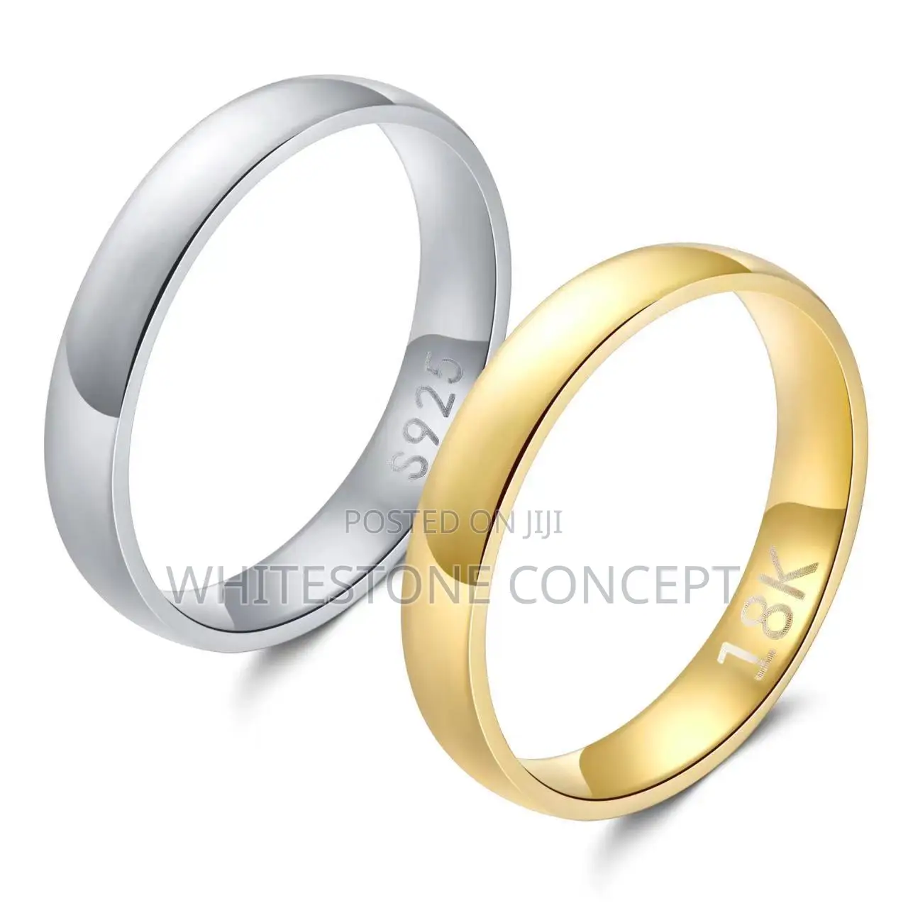 18k Gold Plated Wedding Rings
