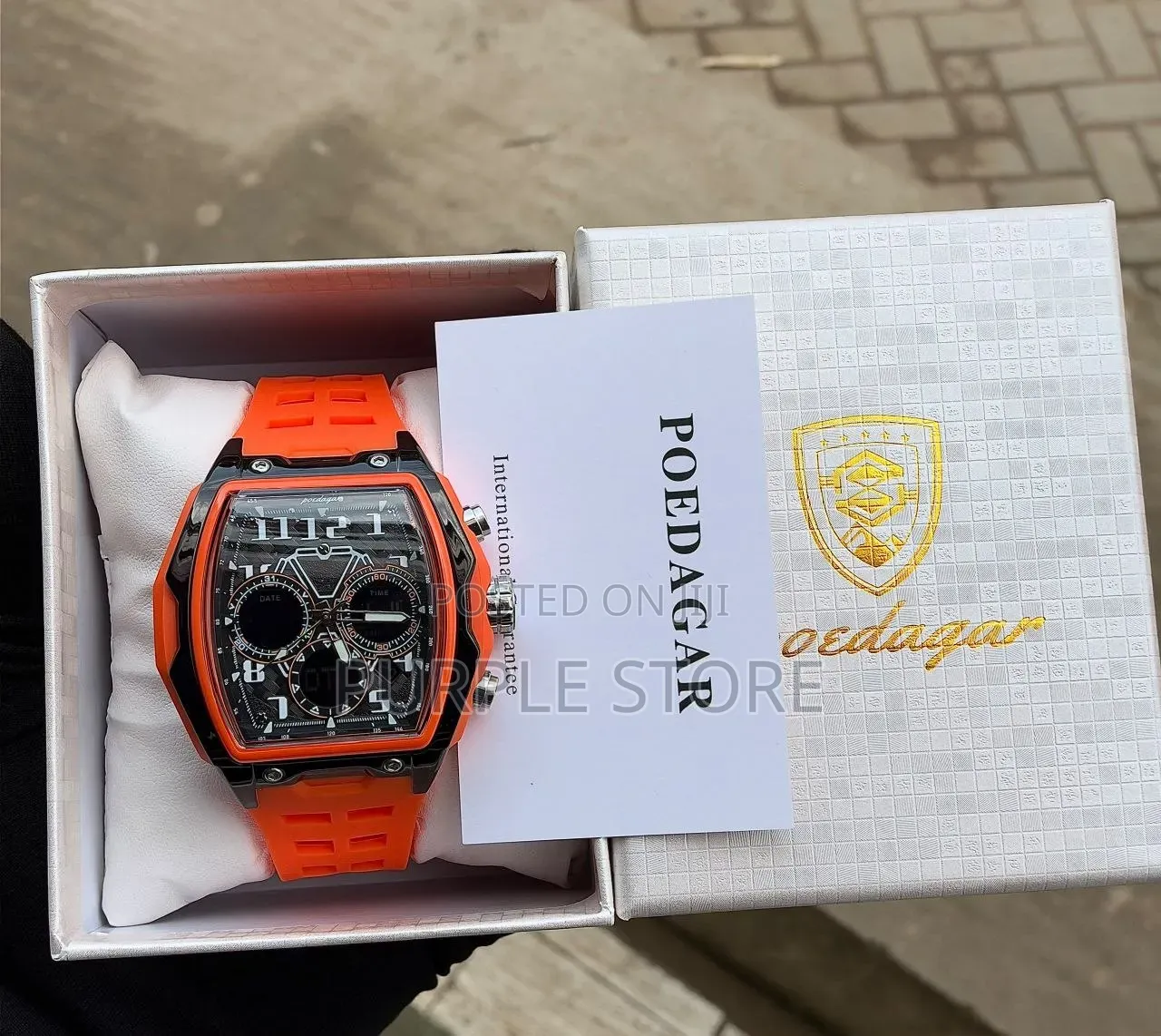 Poedagar Digital and Analog Dual Time Watch