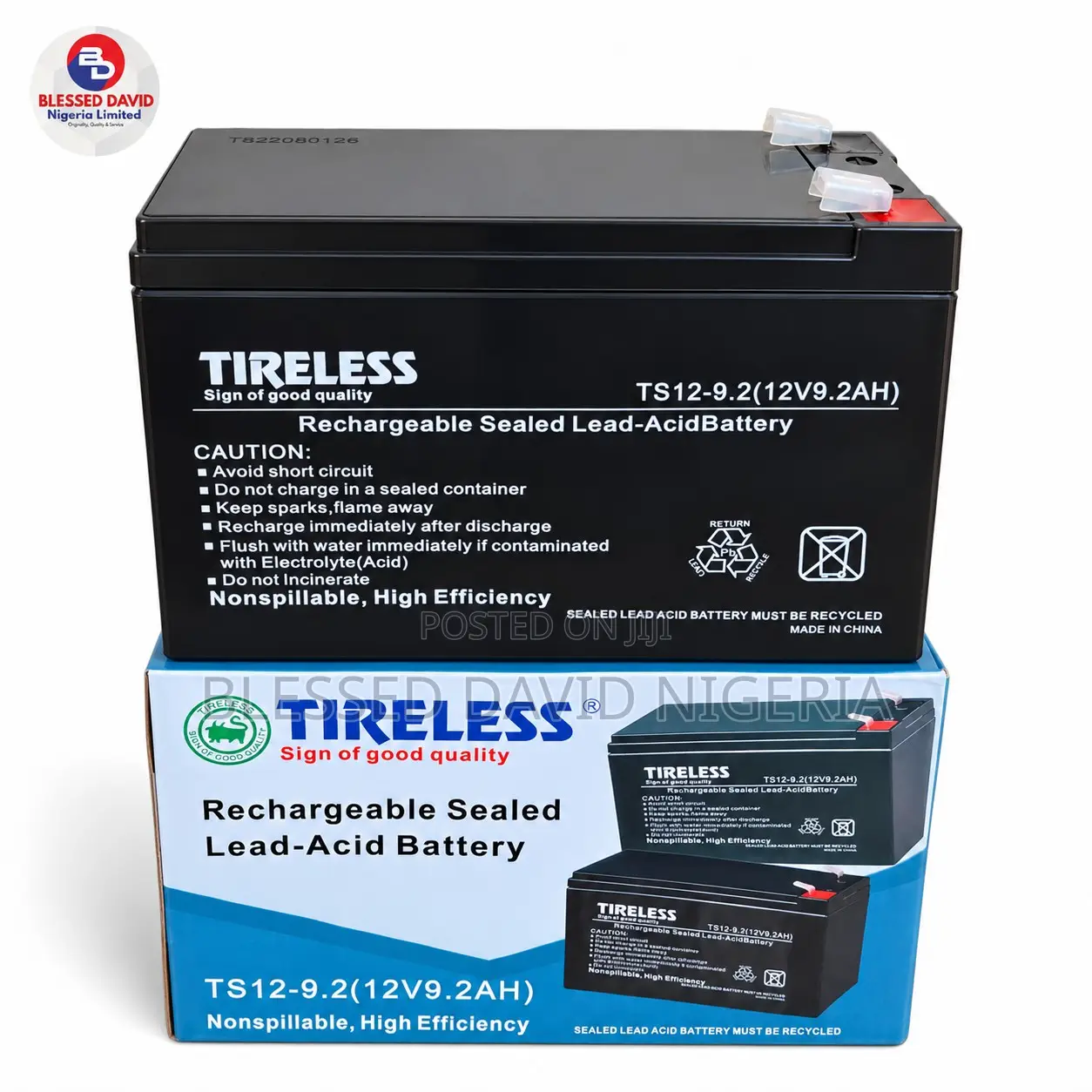 Tireless 12V 9.2Ah Replacement Battery
