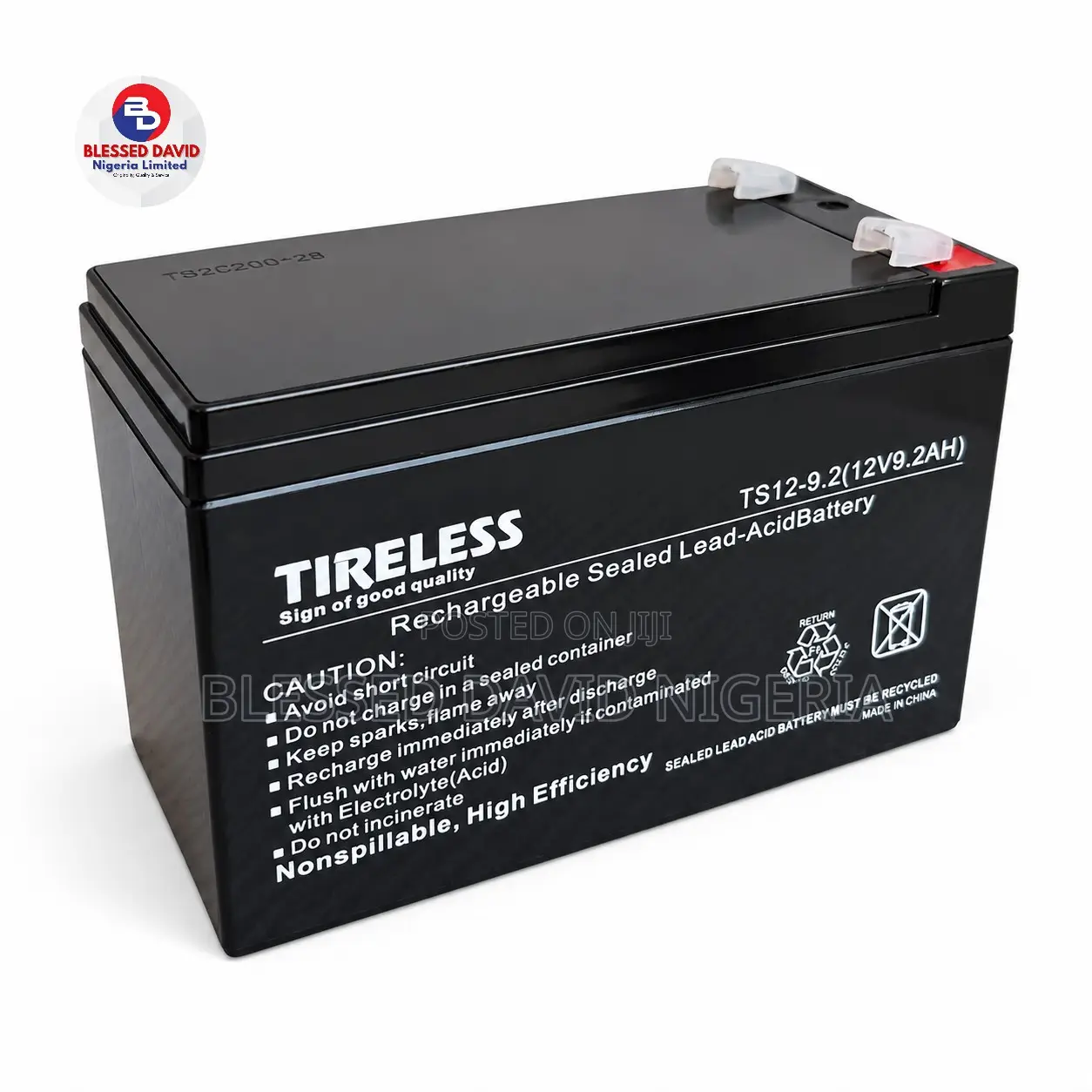 Tireless 12V 9.2Ah Replacement Battery