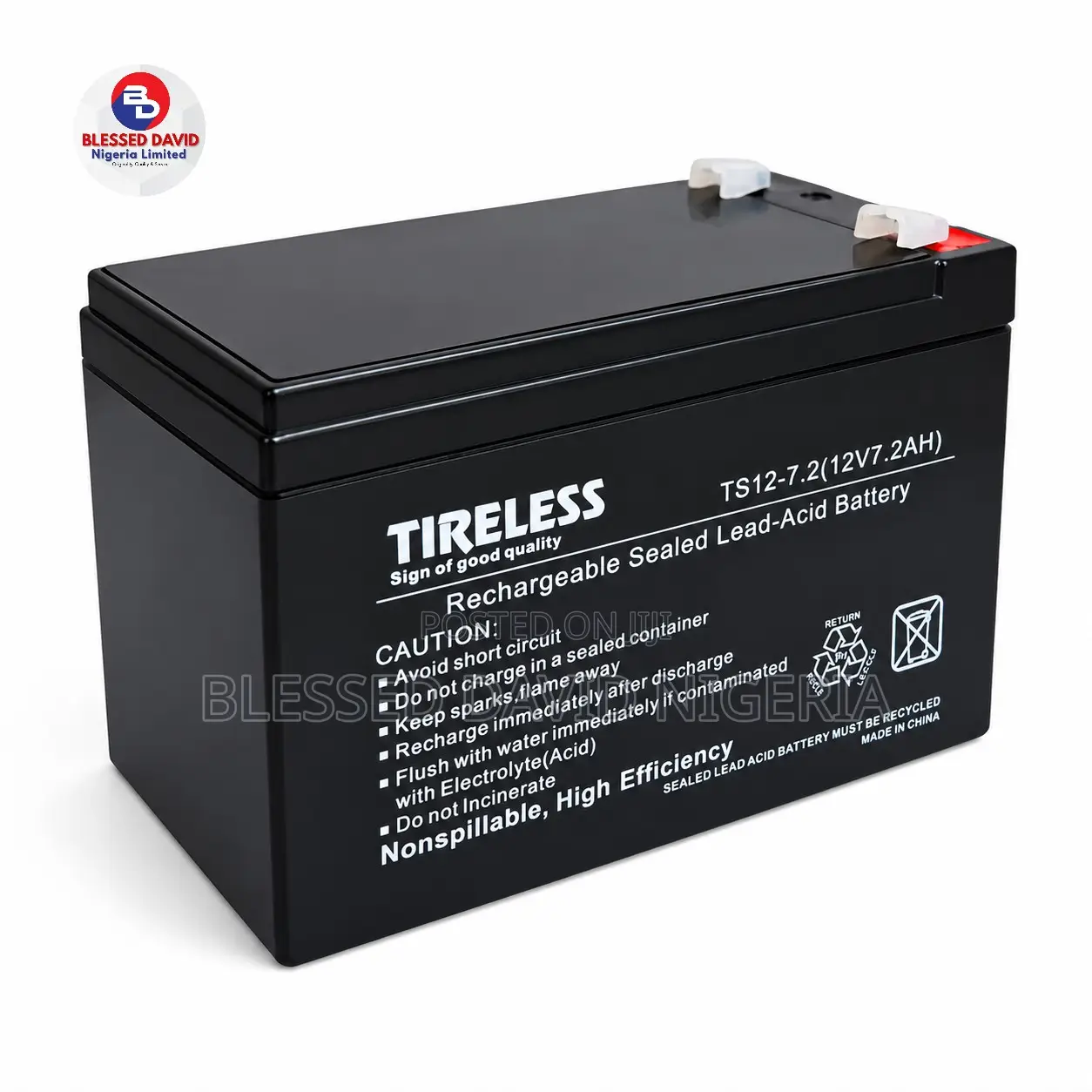 Tireless 12V 7.2Ah Replacement Battery