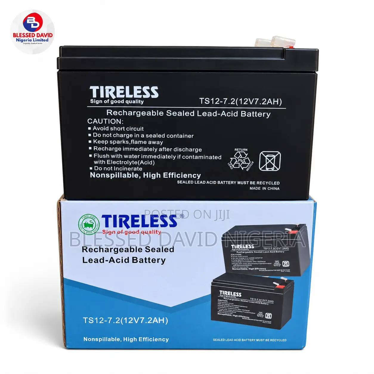 Tireless 12V 7.2Ah Replacement Battery