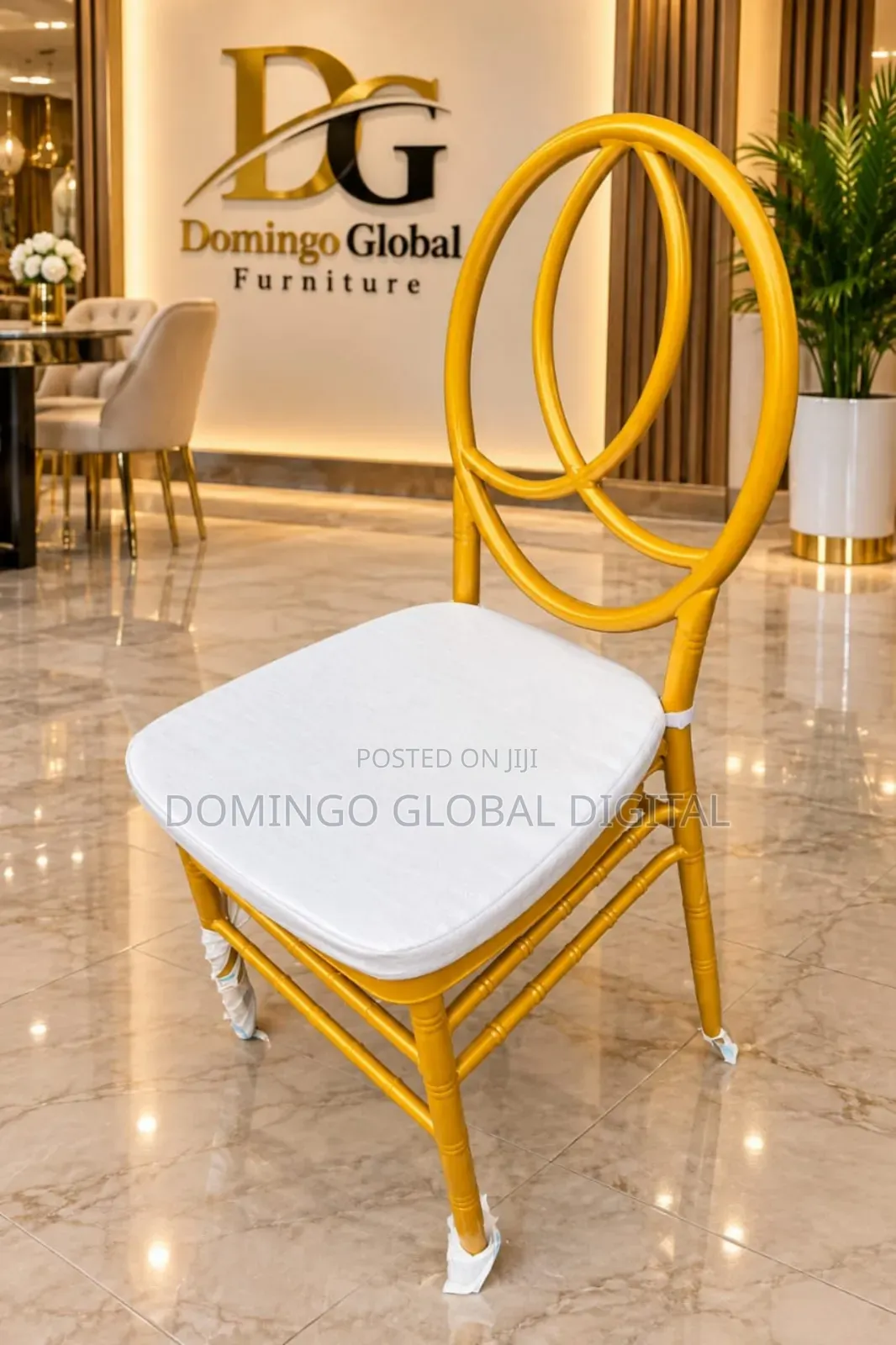 Gold-Colored Metal Dior Event Chair