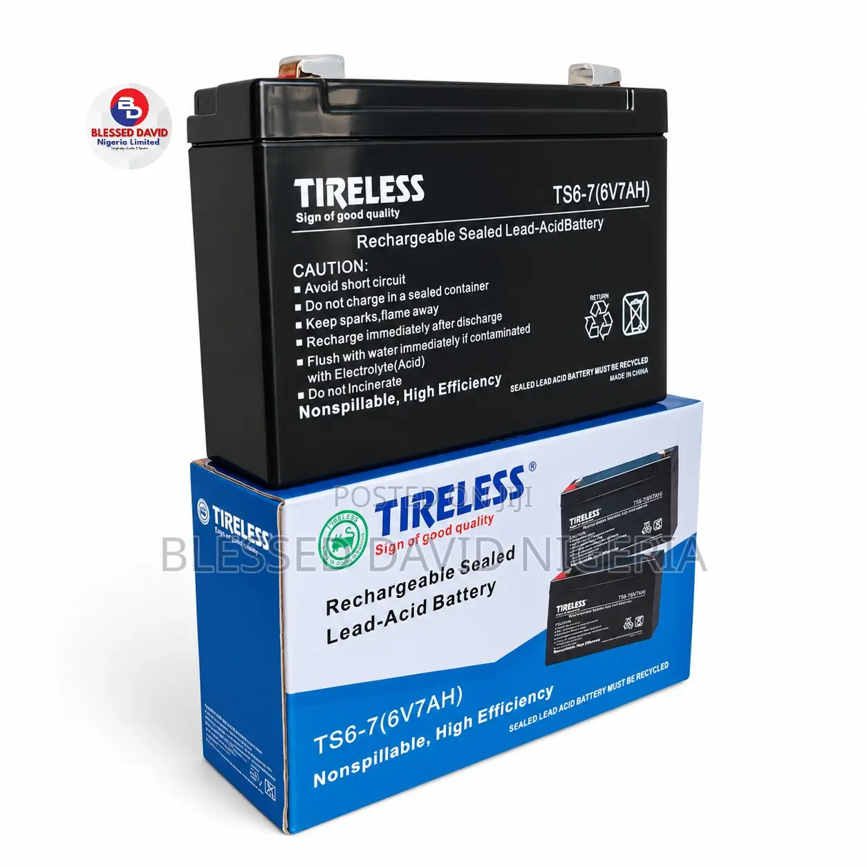 Tireless 6V 7Ah Replacement Battery