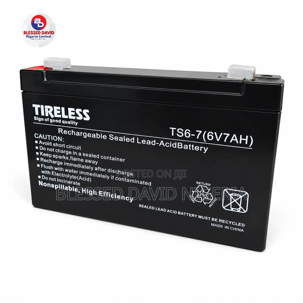 Tireless 6V 7Ah Replacement Battery