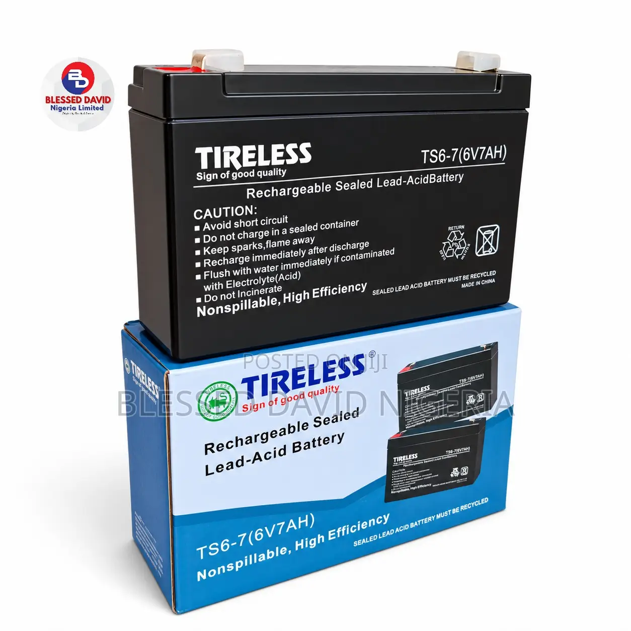Tireless 6V 7Ah Replacement Battery
