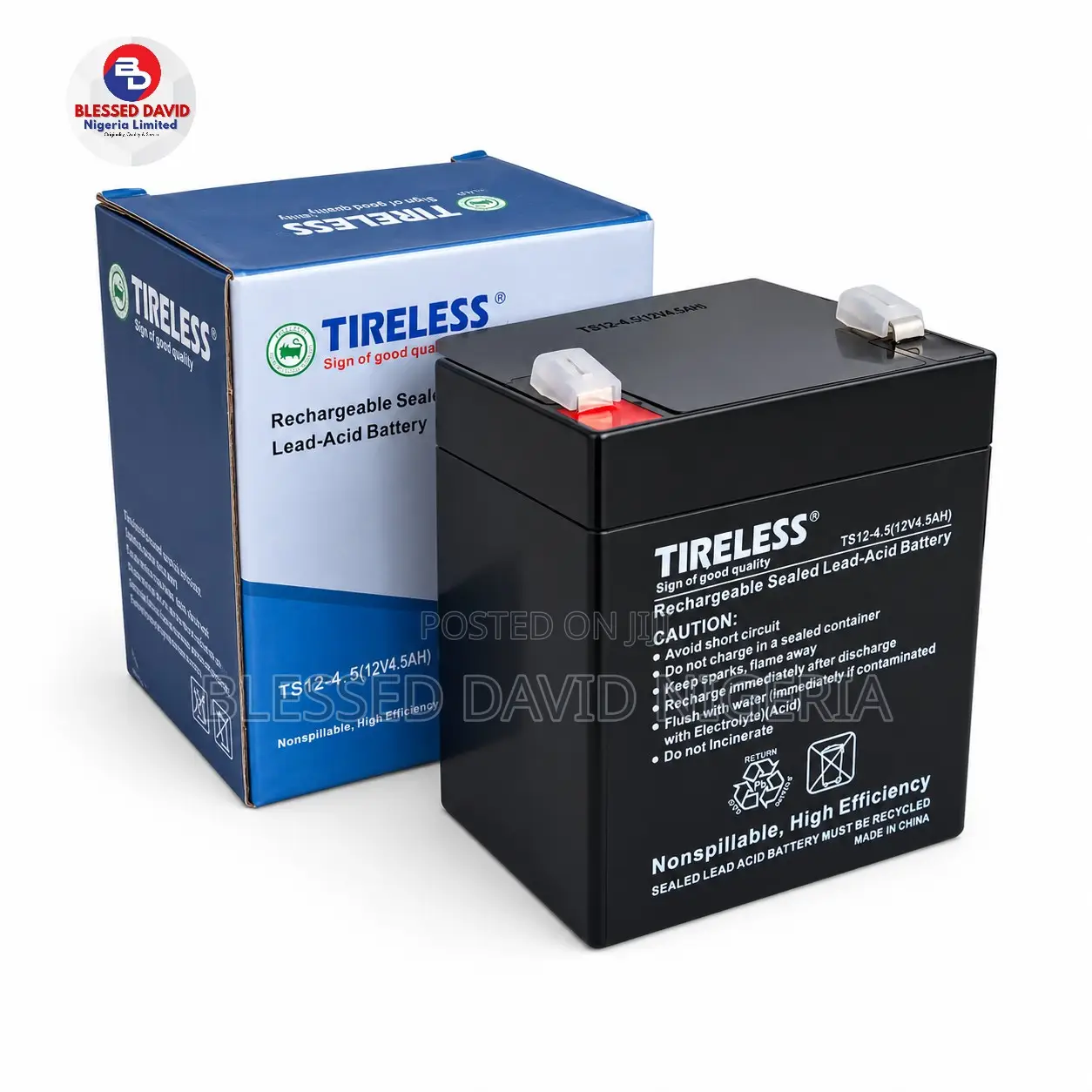Tireless 12V 4.5Ah Replacement Battery