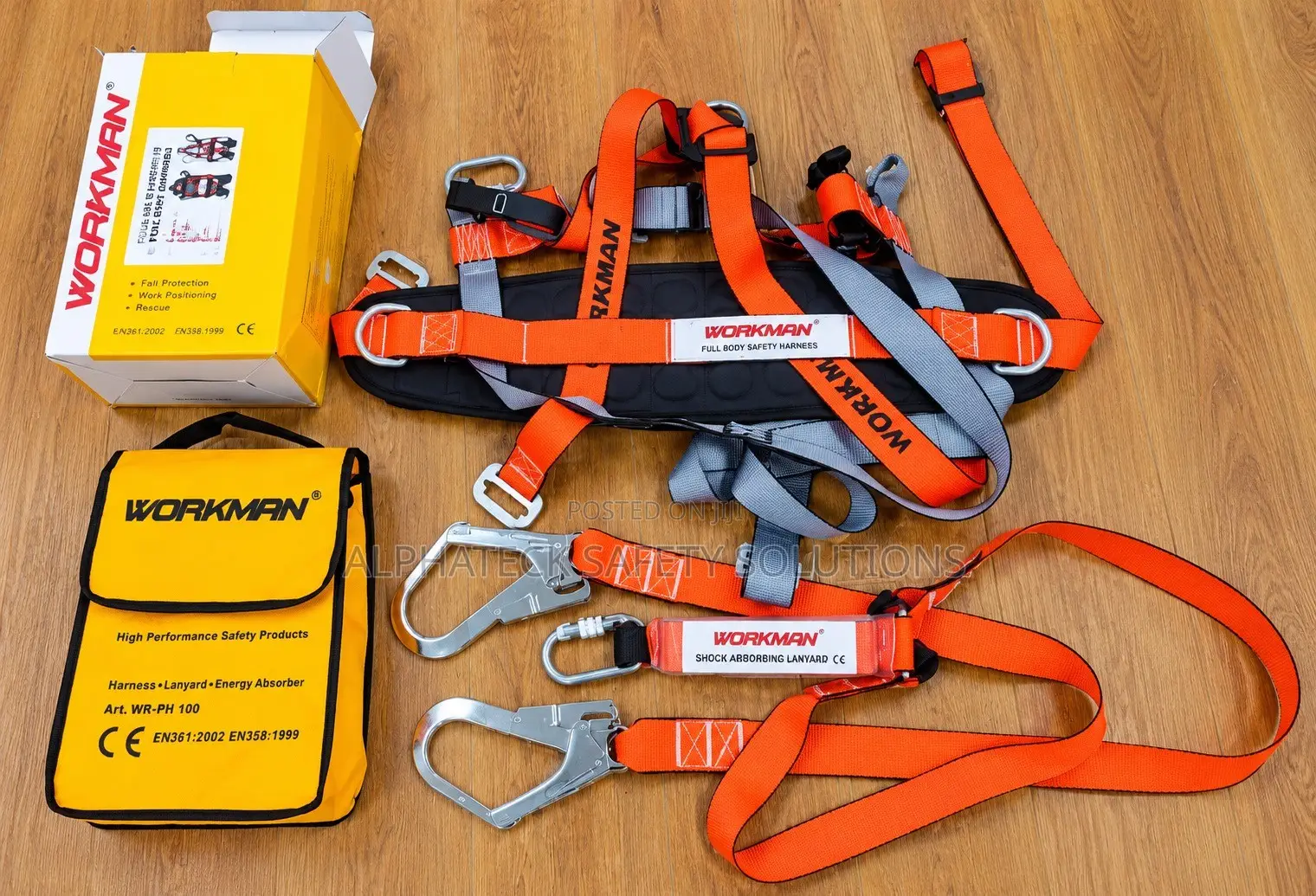 WORKMAN Full Body Safety Harness With Double Hook & Shock Absorber