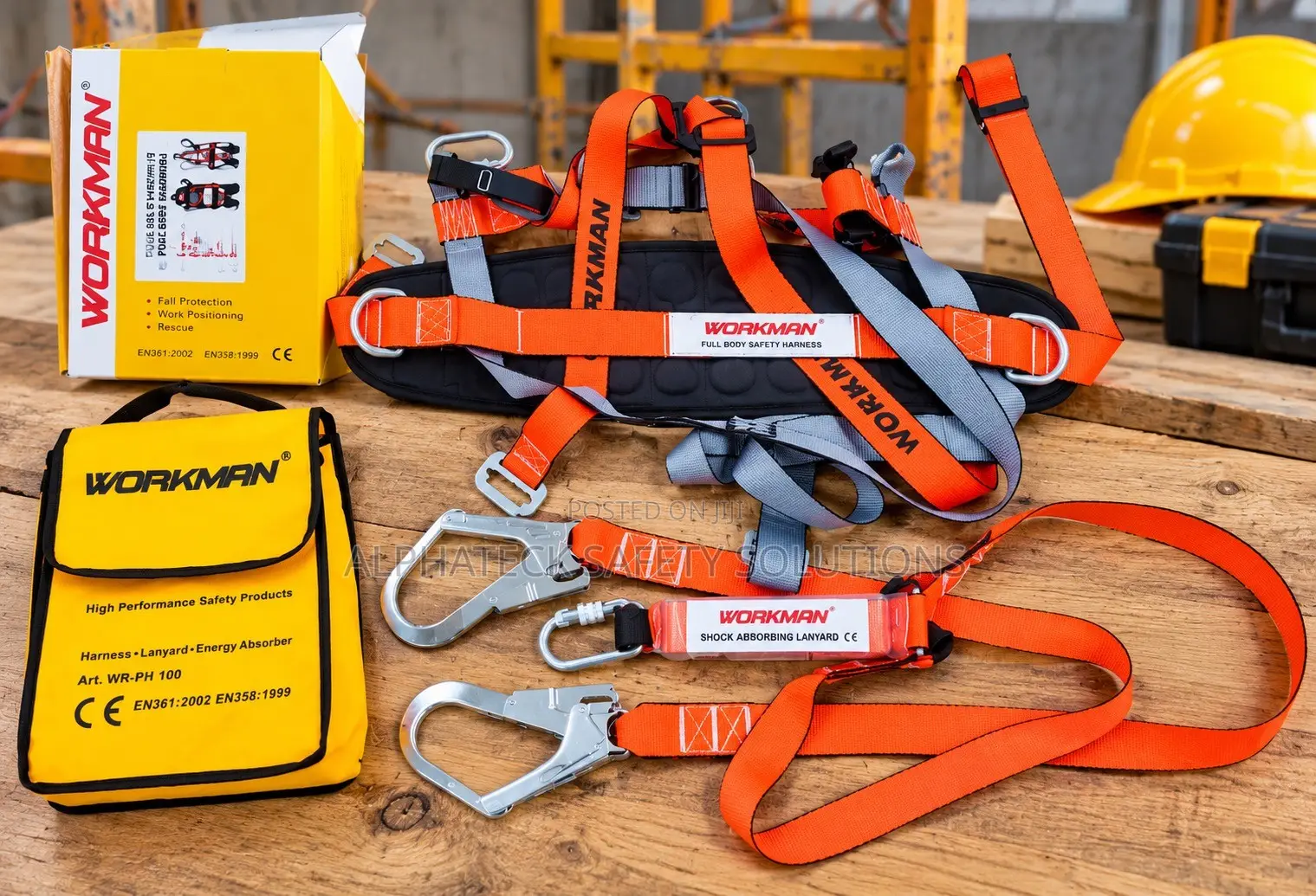WORKMAN Full Body Safety Harness With Double Hook & Shock Absorber