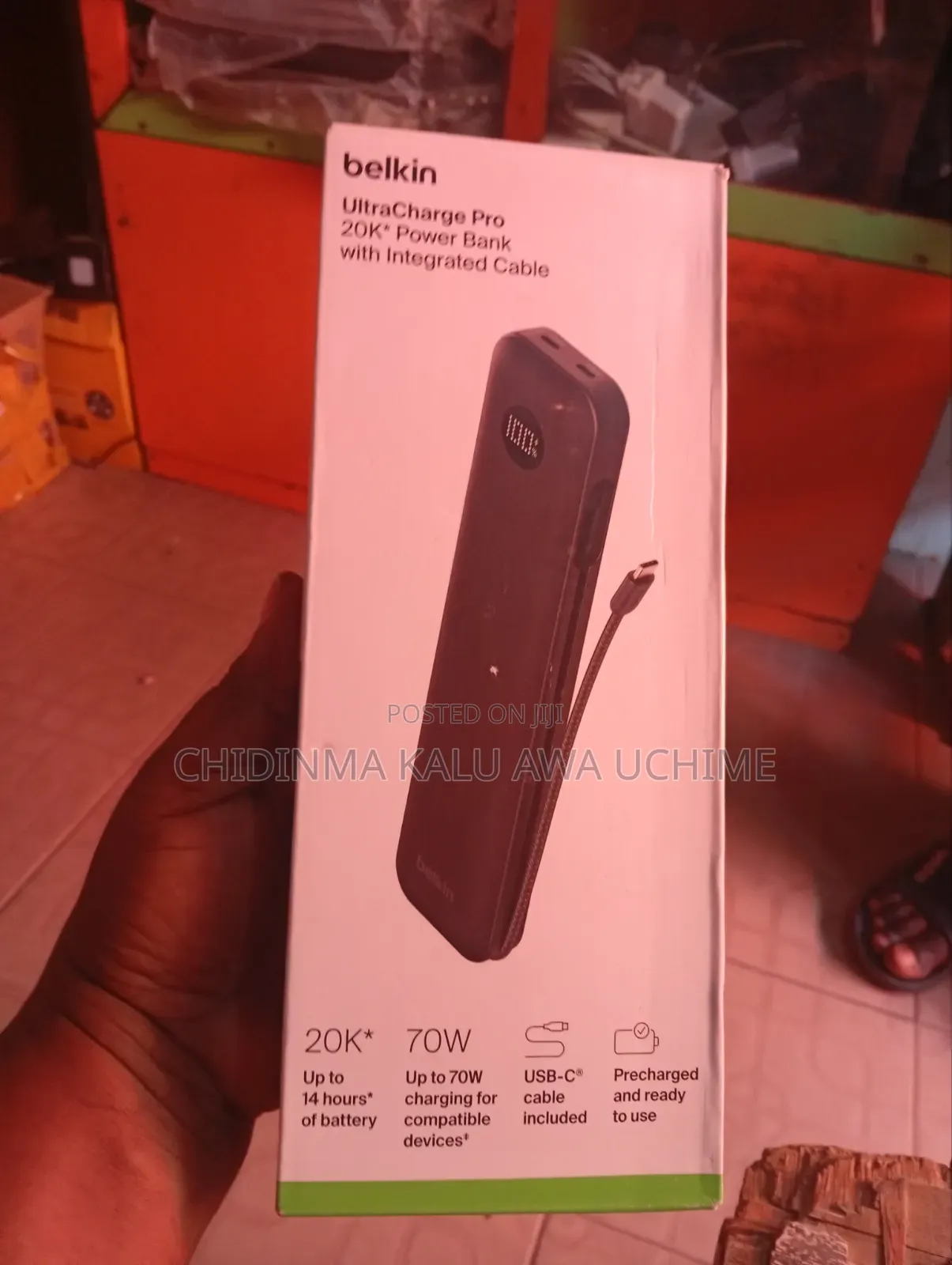 Belkin UltraCharge Pro 20K Power Bank With Integrated Cable