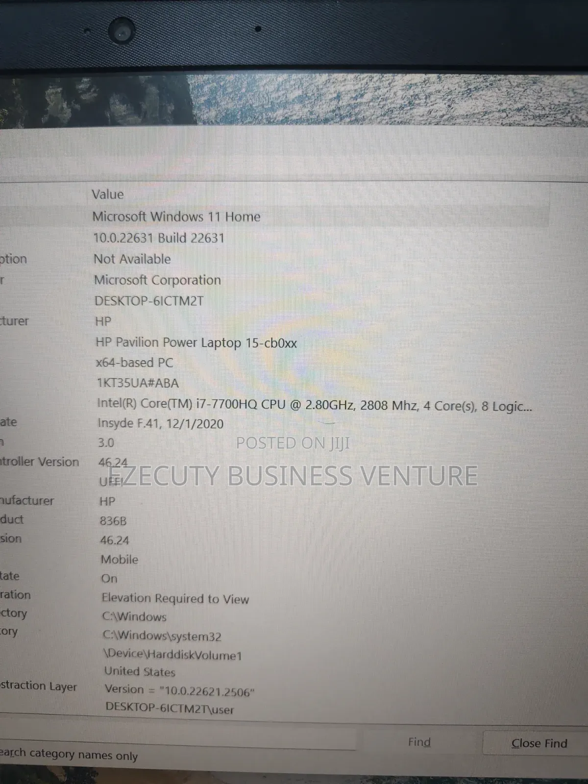 Laptop HP Pavilion Power 15 16GB Intel Core i7 SSD 512GB