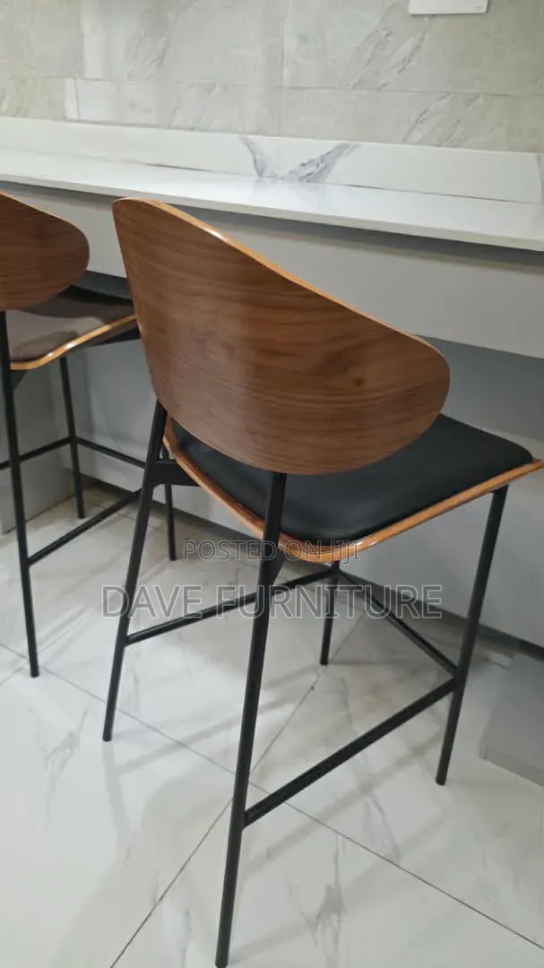 Wooden Back Barstool