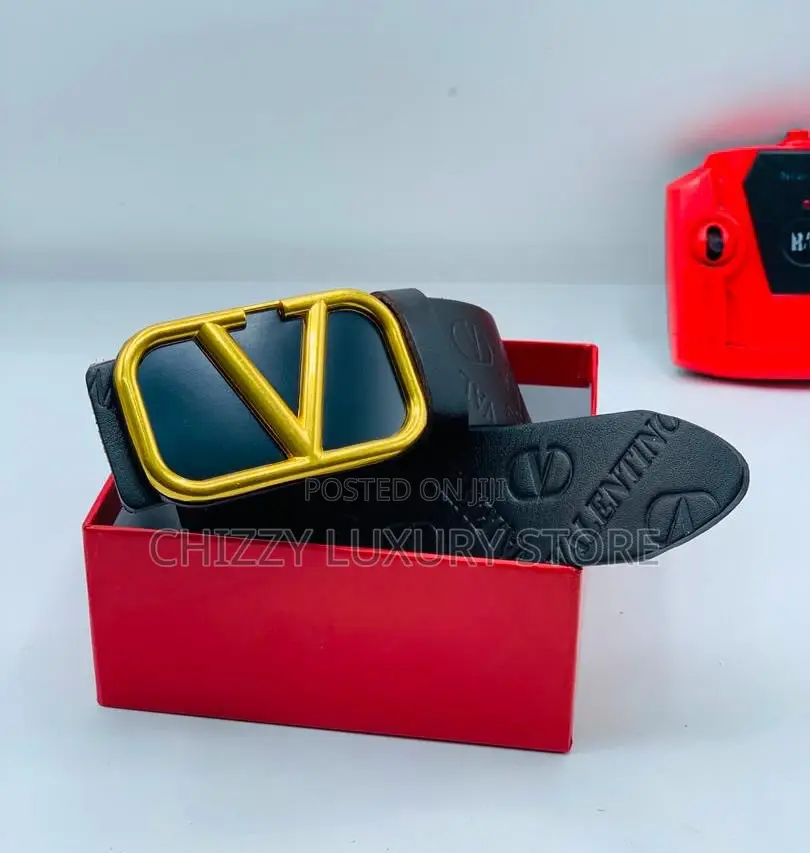 Valentino Garavani Quality Luxury Men Genuine Leather Belt