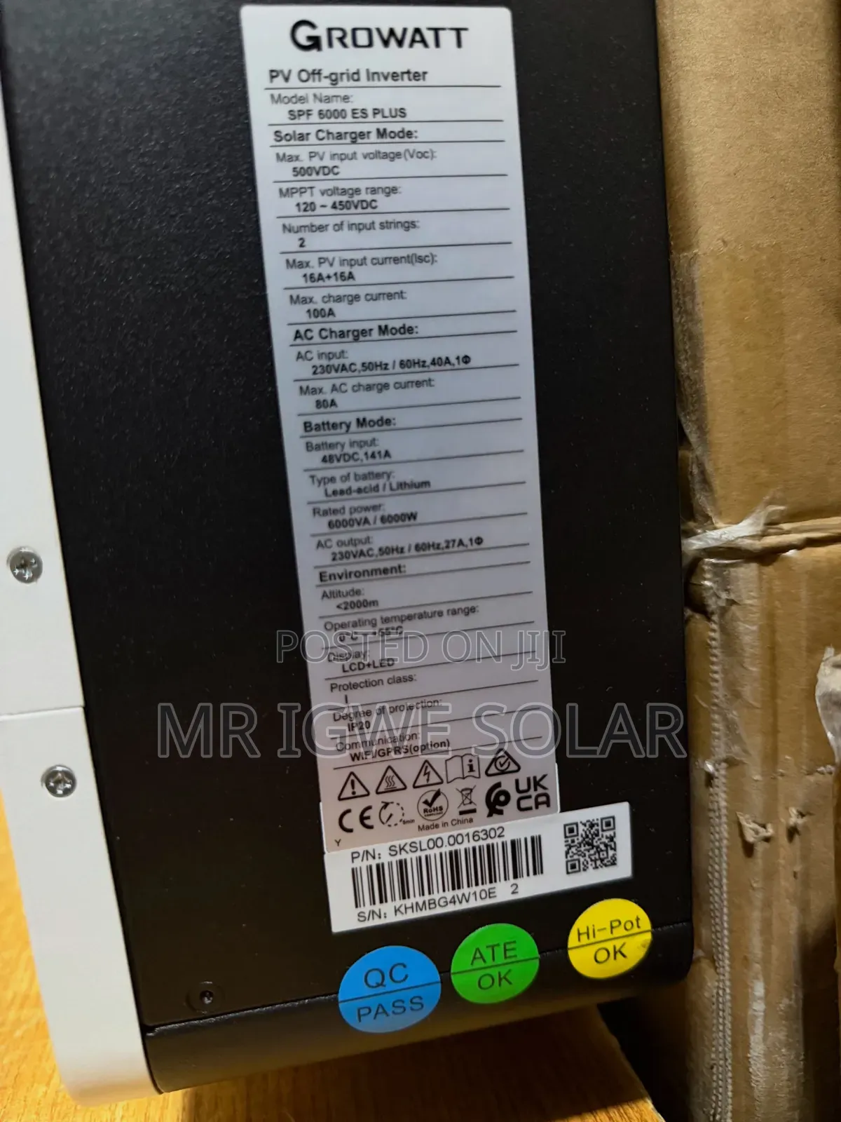 6kw Growatt Inverter