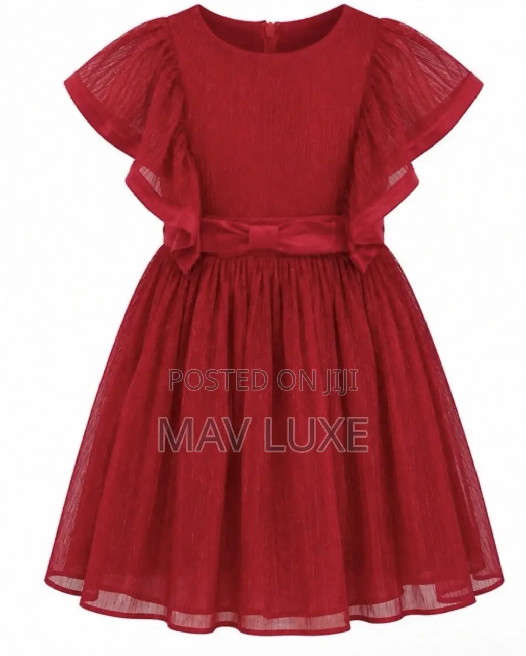 Kensie Girl Red Dress Features Elegant Velvet Trim