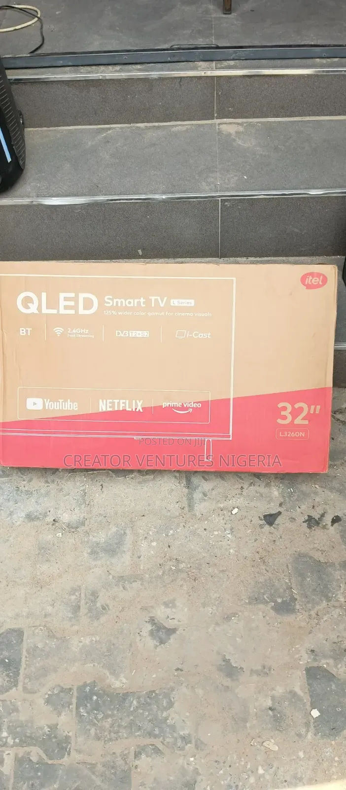Itel 32" QLED Smart Android TV,With Netflix,Wifi,USB,Full HDMI