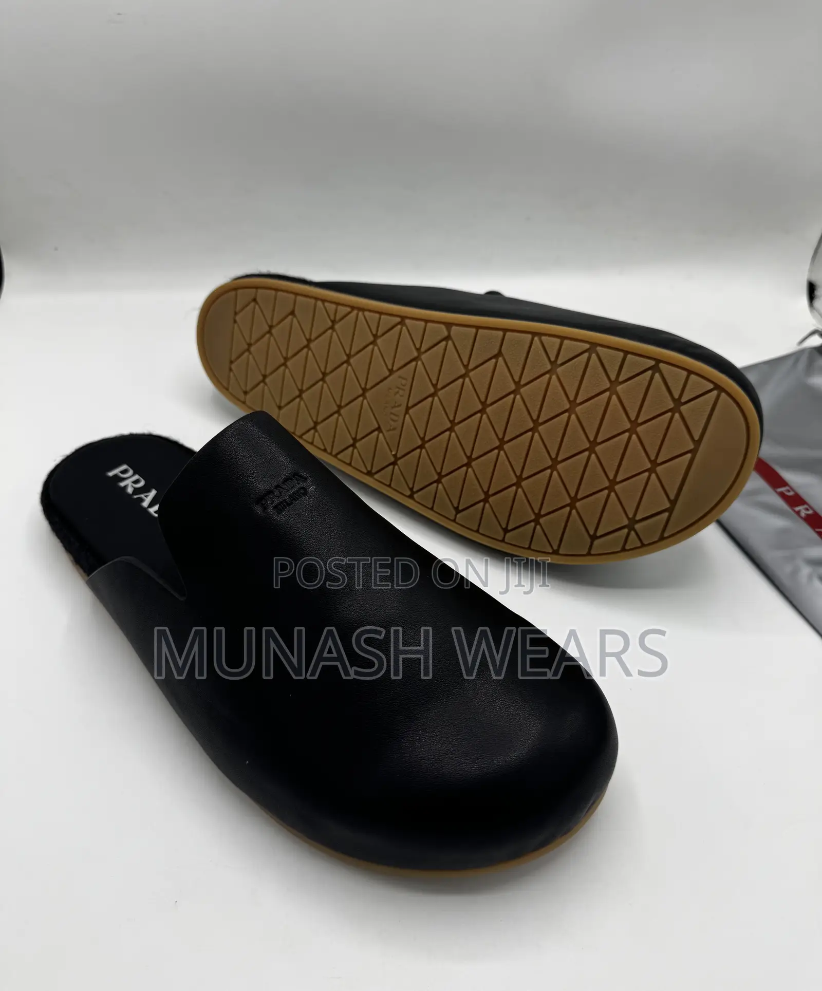 Original Prada Mule for Men Available in Black and Brown 40-46