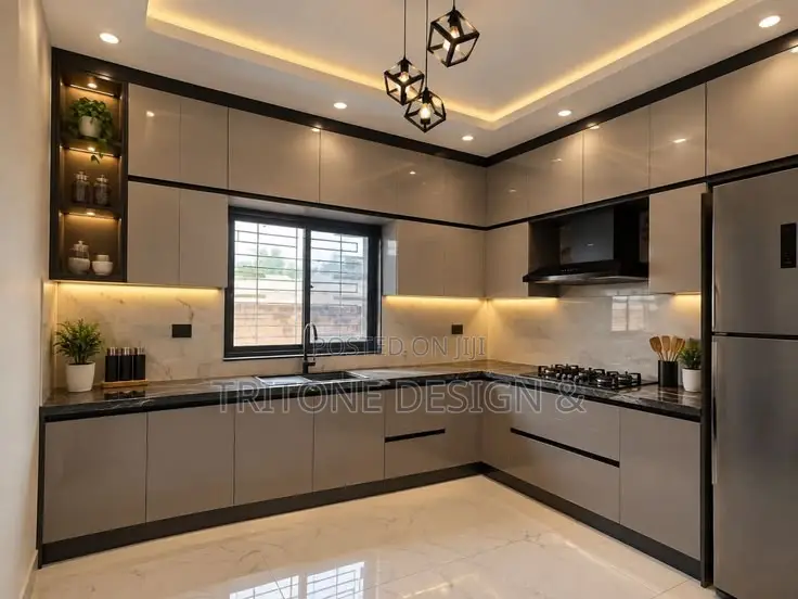 Luxury Kitchen Interior Design and Custom 3D Cabinet Design