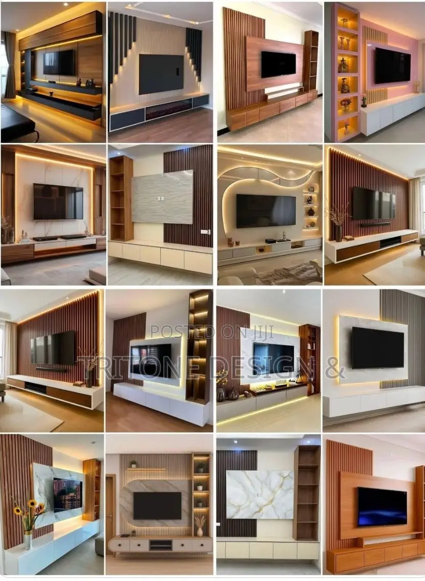 Modern TV Stand Design, Custom TV Console Fabrication & Installation