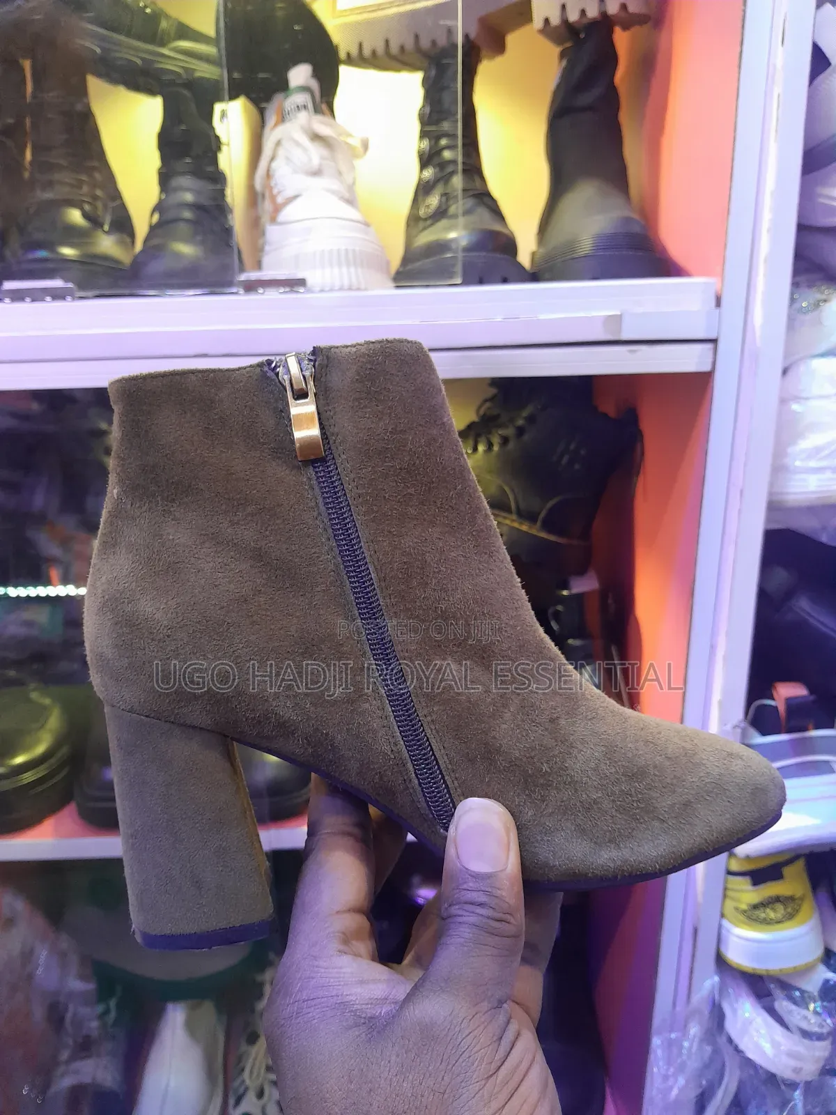 Trendy Women's Suede Western Cowboy Ankle Boots – Dark Brown
