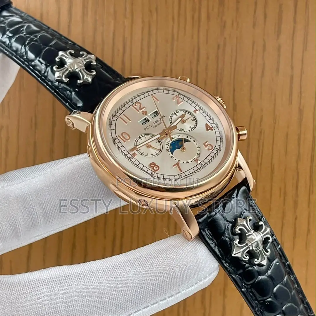 Quality Luxury Patek Philippe Automatic Leather Strap Watch