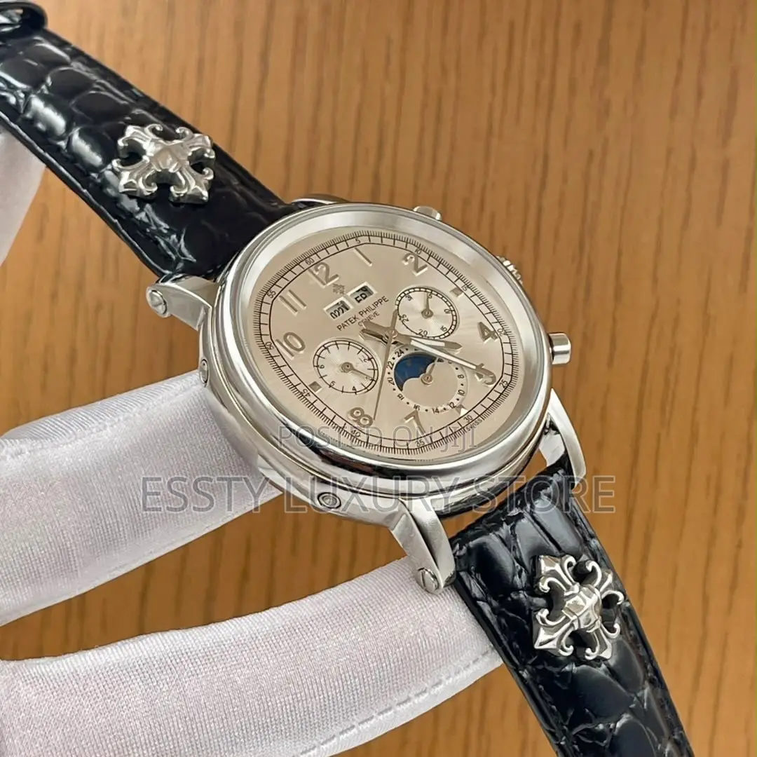 Quality Luxury Patek Philippe Automatic Leather Strap Watch