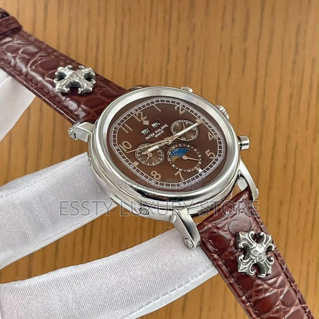 Quality Luxury Patek Philippe Automatic Leather Strap Watch