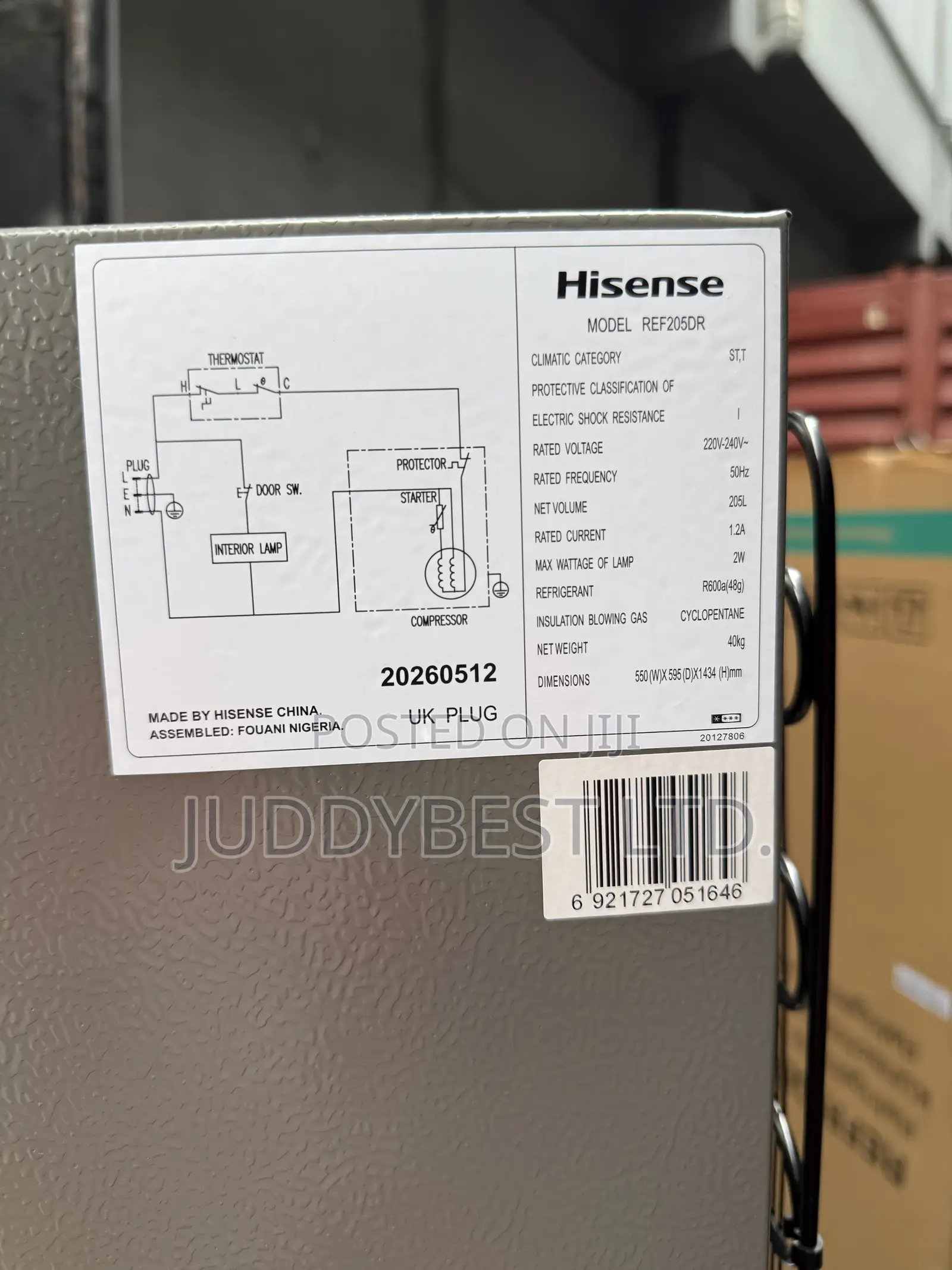 Hisense Refrigerator 205L 205DR