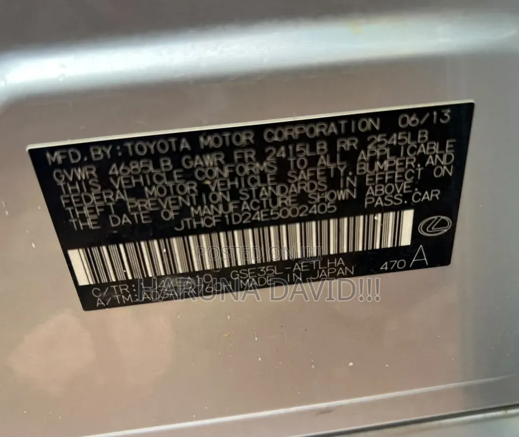 Lexus IS 250 2013 Silver