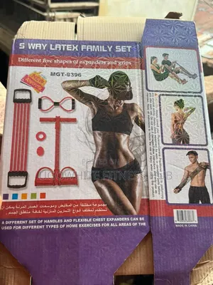 5 Way Latex Family Set Multi-Functional Home Exercise Resistance Band