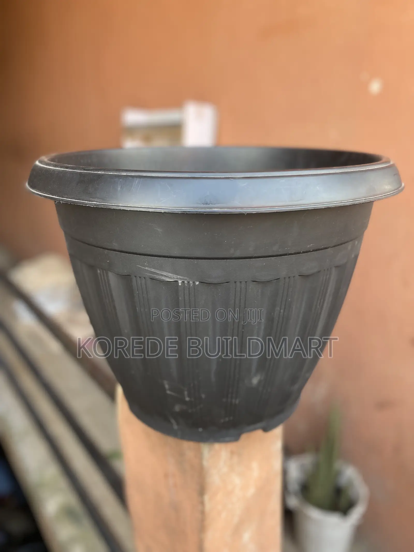 Extra Large Black Plastic Flower Pot