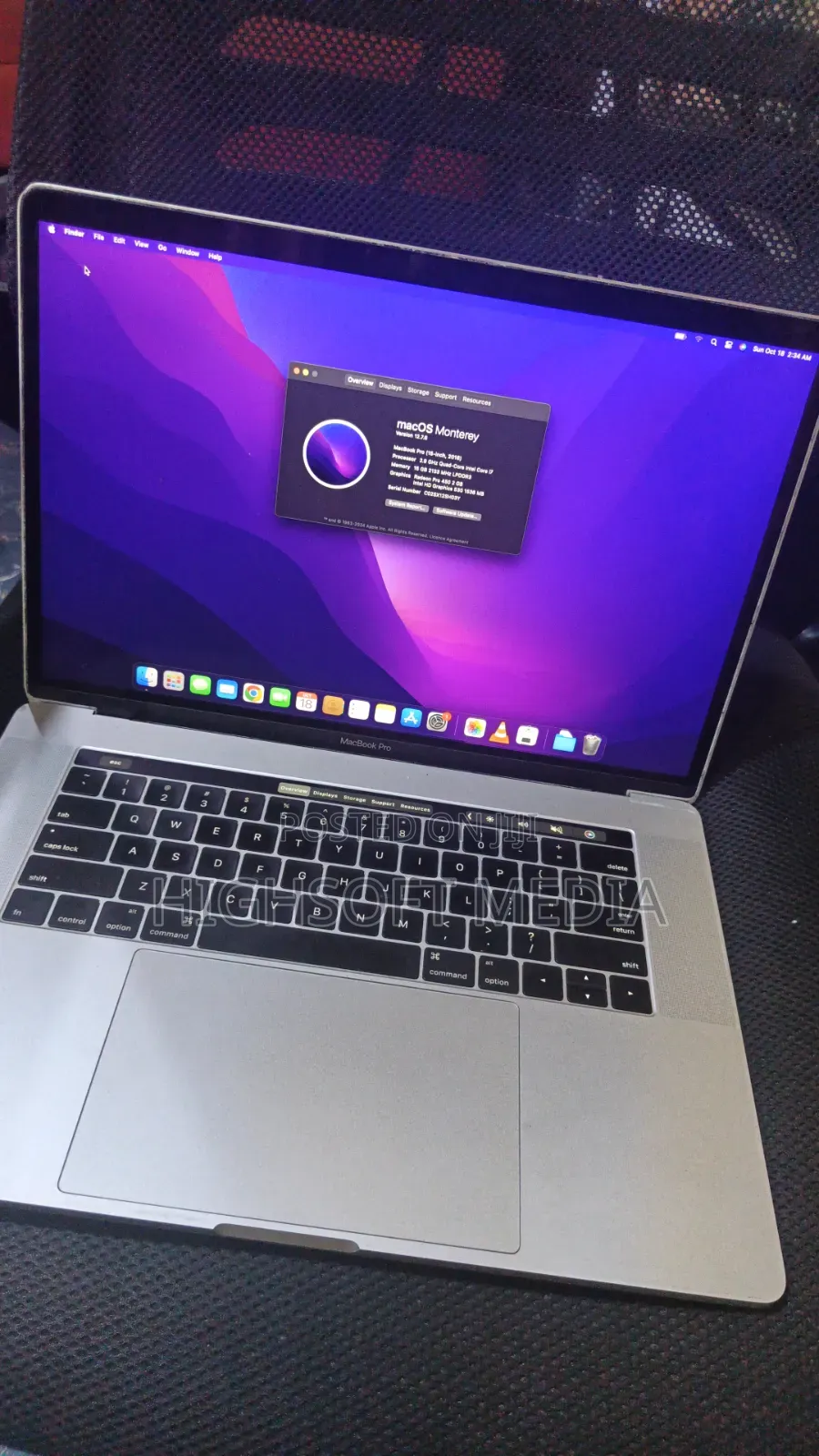 Laptop Apple MacBook Pro 2016 16GB Intel Core i7 SSD 512GB