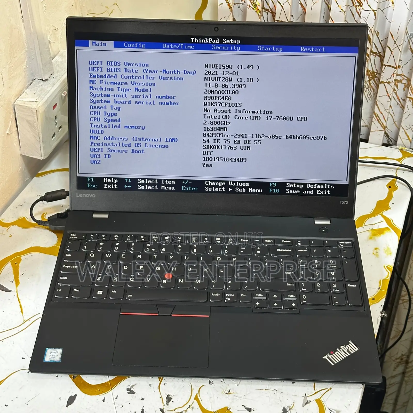 Laptop Lenovo ThinkPad T570 8GB Intel Core i7 SSD 256GB