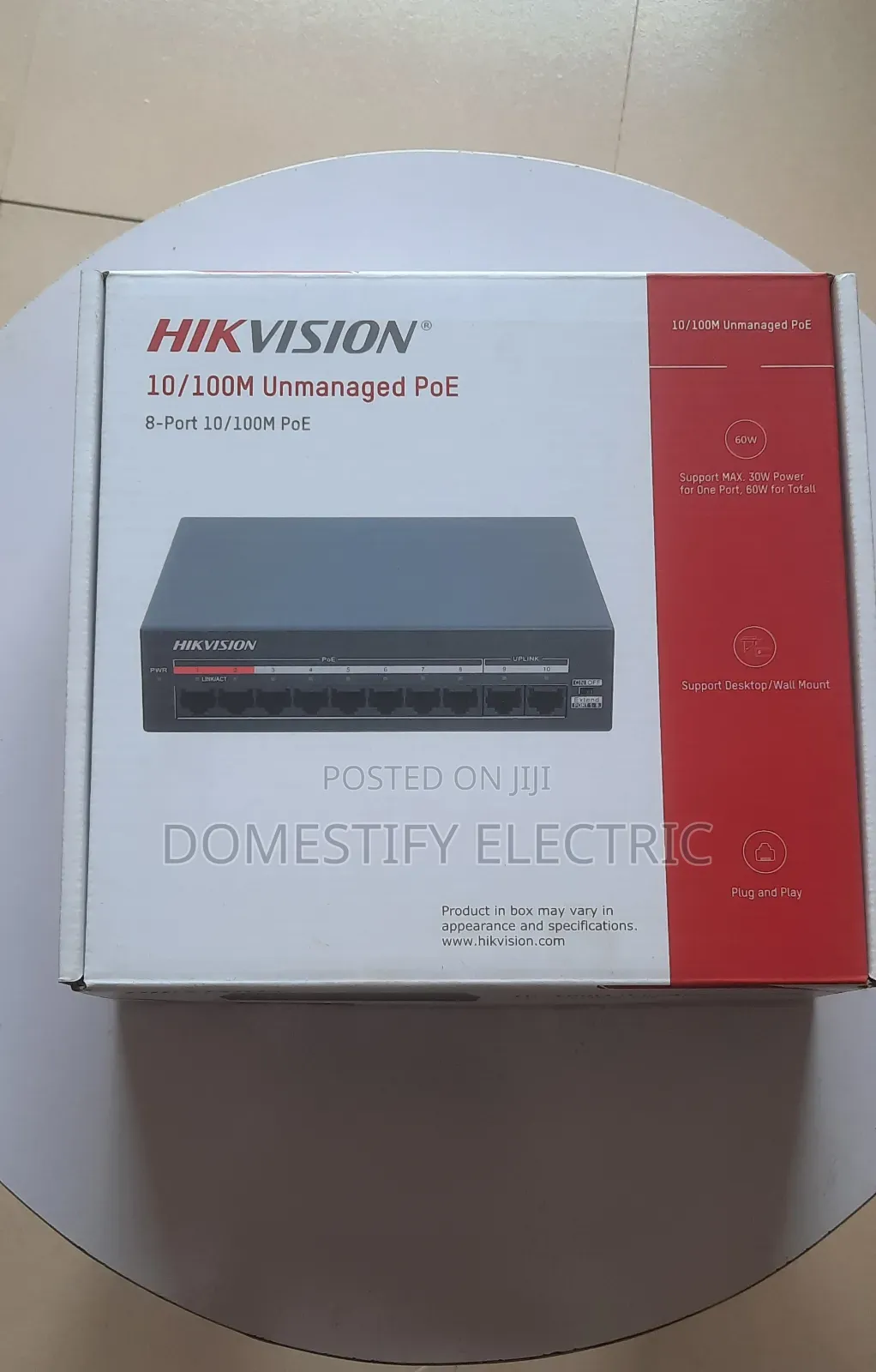 Hikvision 8 Port 10/100m Unmanaged POE Switch