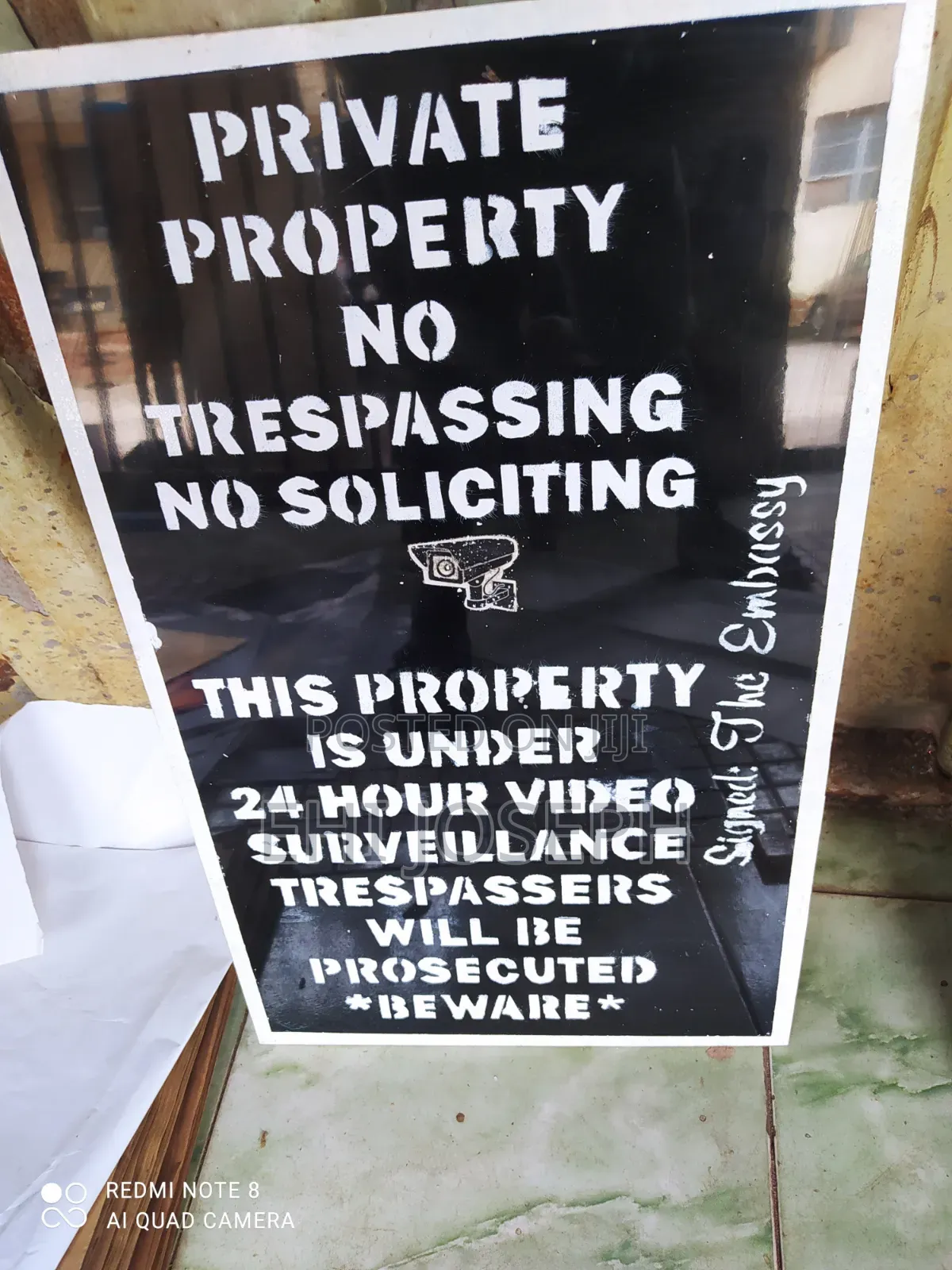 Stencil Warning Signs and Other Signs