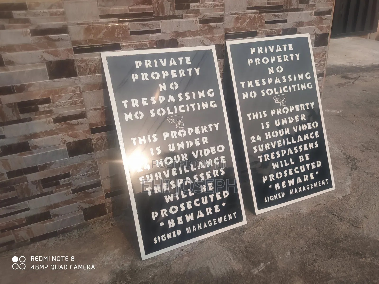 Stencil Warning Signs and Other Signs